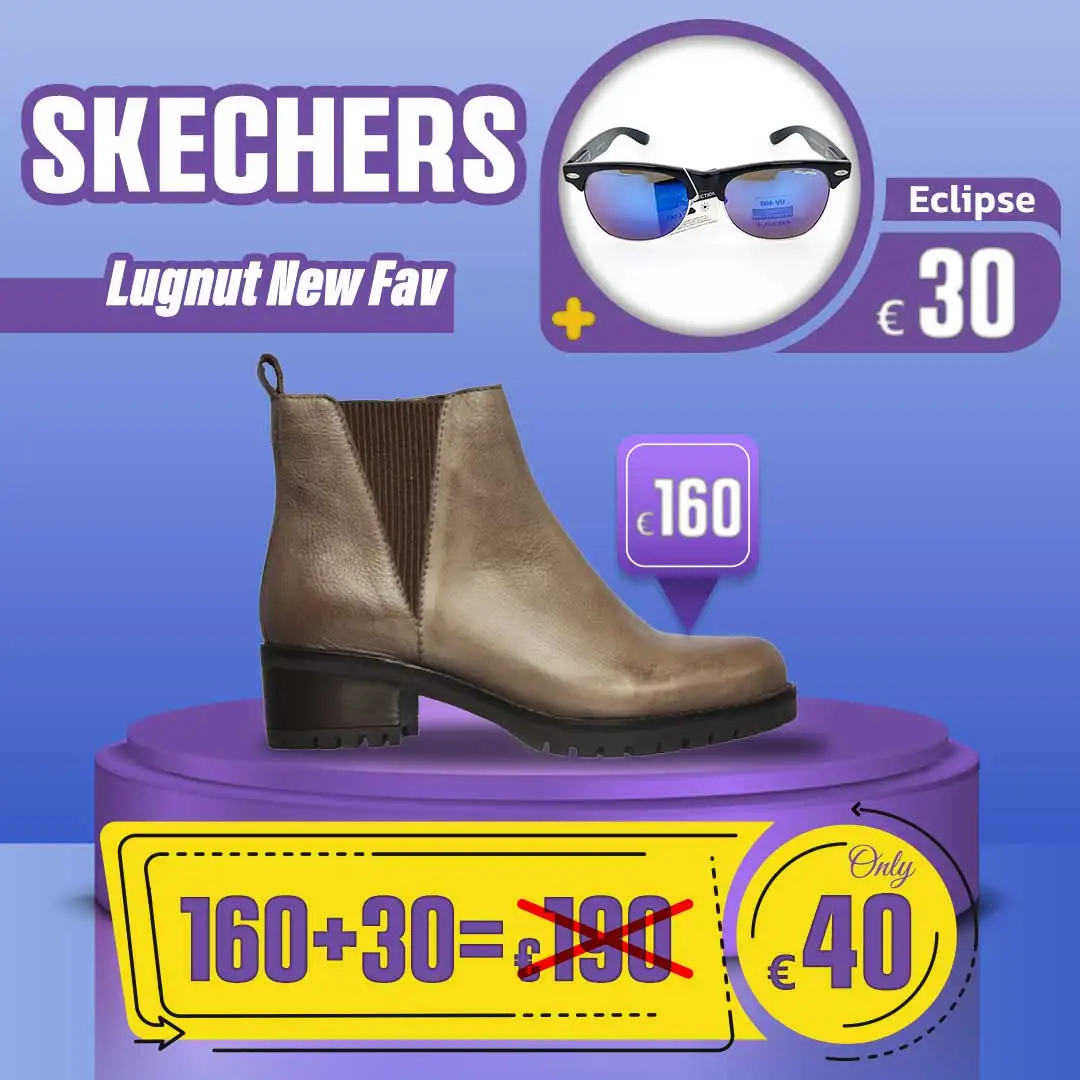 نیم بوت زنانه اسکیچرز Skechers مدل LUGNUT-NEW FAV