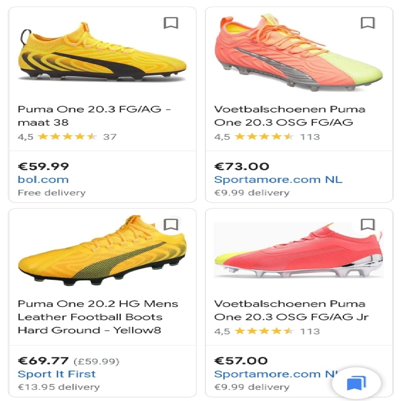 پکیج کفش های فوتبال مخصوص چمن طبیعی پوما | puma مدل one 20,3 FG JR